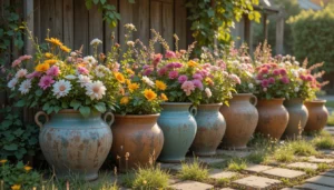 Read more about the article Painted Clay Pots with Distressed Finishes: The Secret to a Stunning Garden Makeover