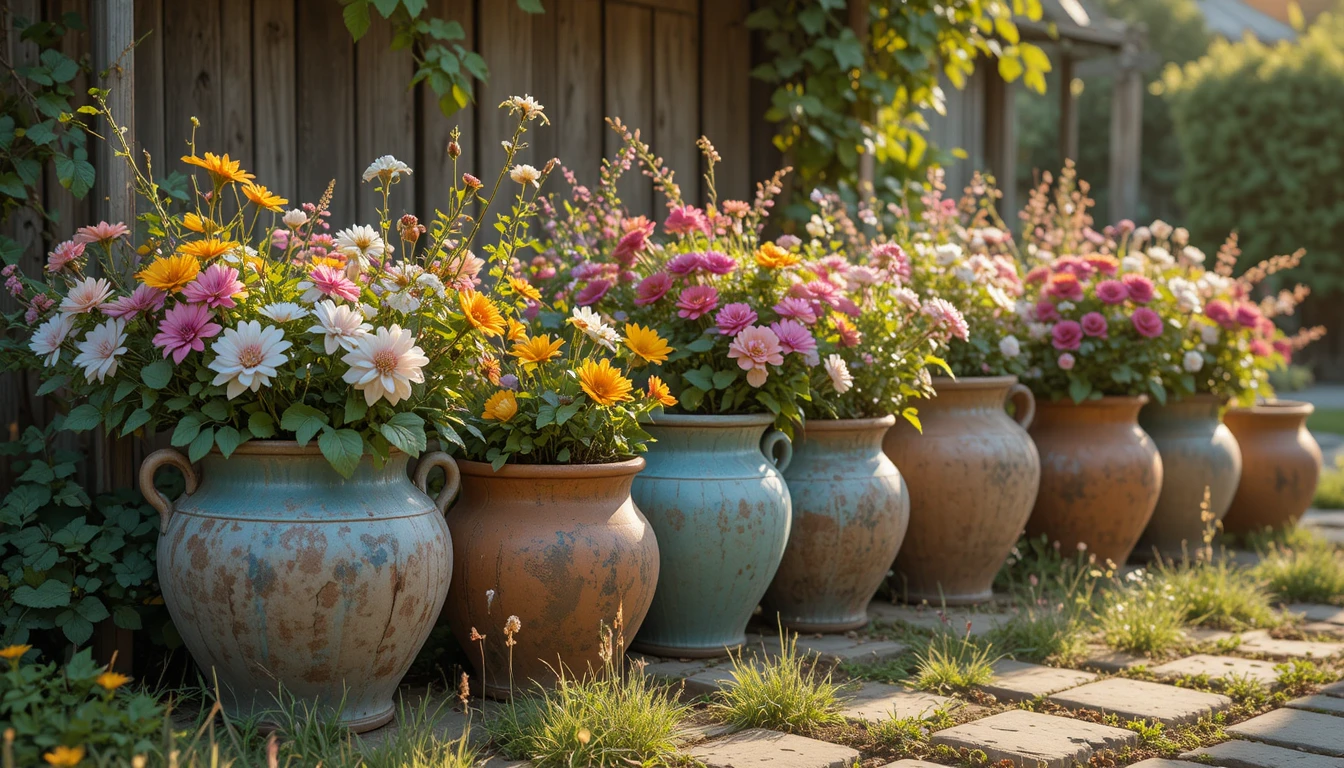 Read more about the article Painted Clay Pots with Distressed Finishes: The Secret to a Stunning Garden Makeover