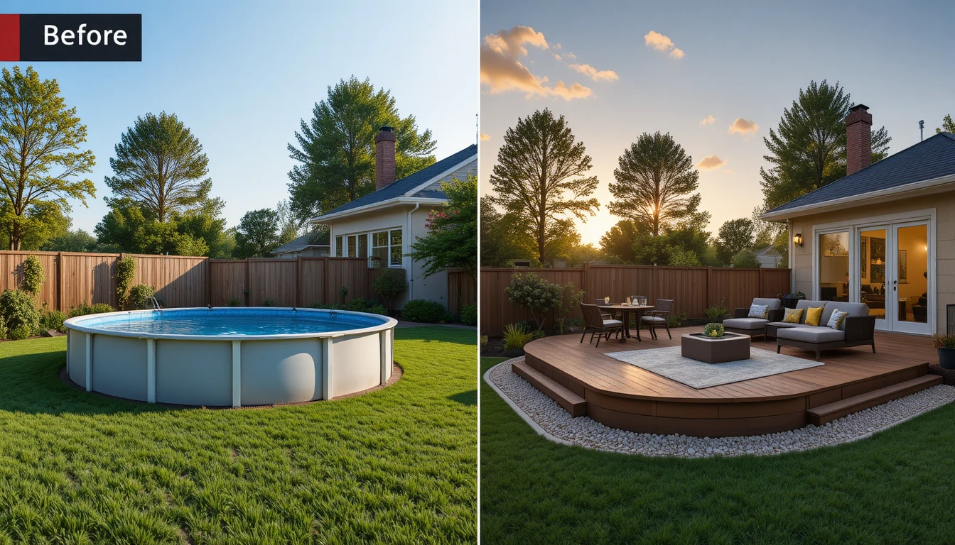 Read more about the article Above Ground Pool Deck Ideas That Instantly Upgrade Your Backyard