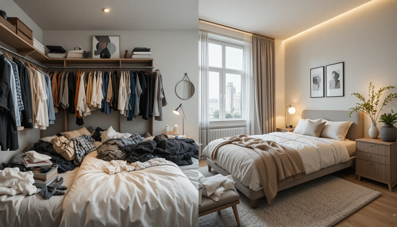 Read more about the article From Cluttered to Cozy: Small Apartment Bedroom Transformation (Step-by-Step Guide)