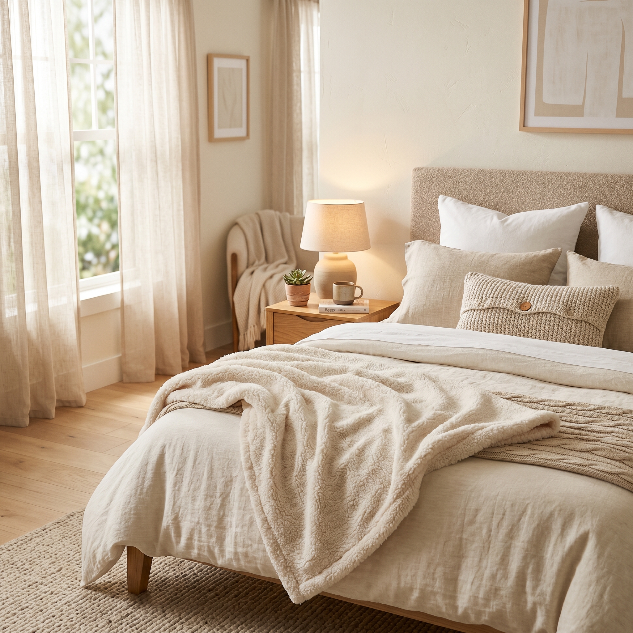 Sherpa Fleece Throw Blanket