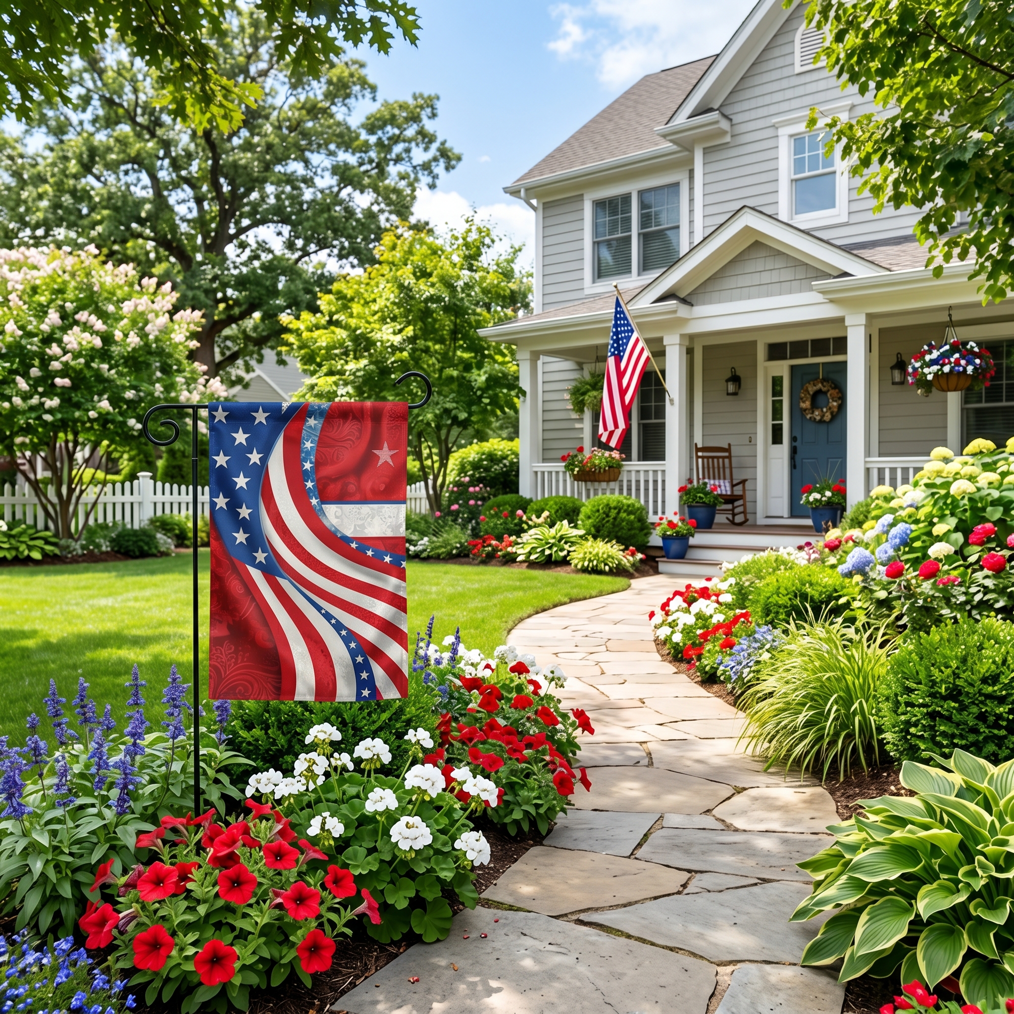 4th of July Outdoor Decorative Garden Flag