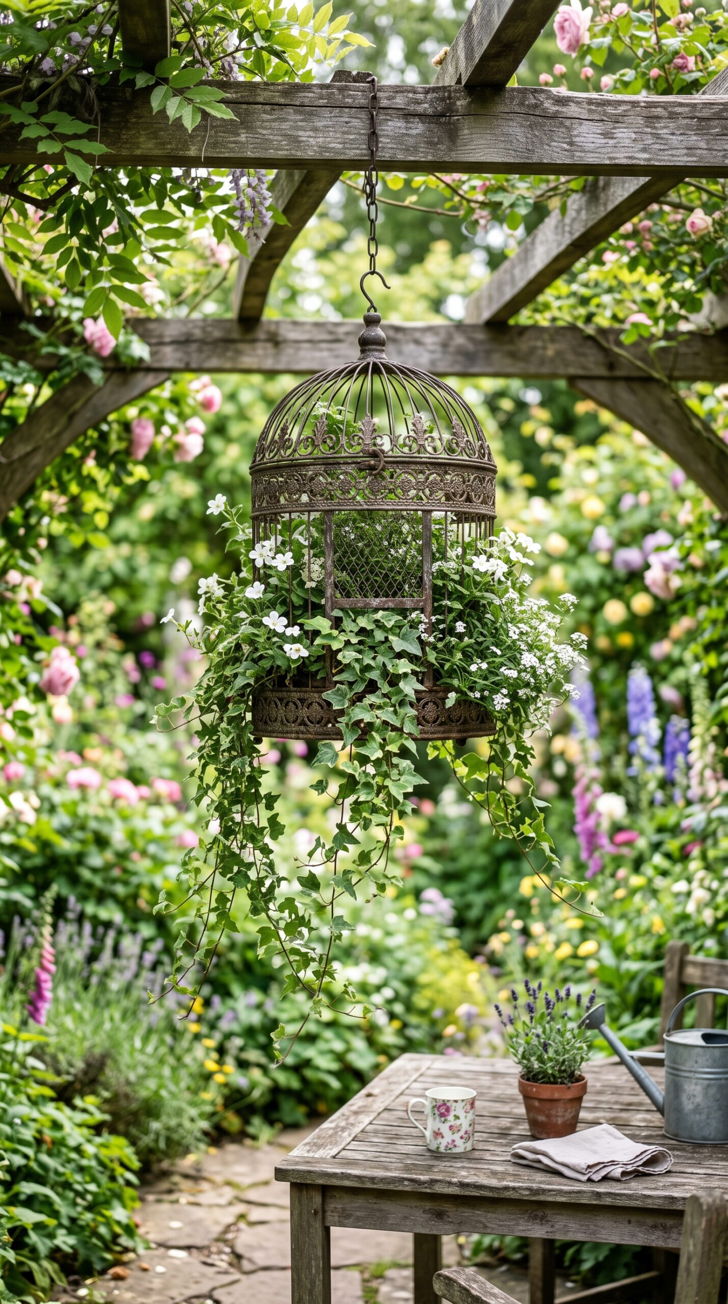 Round Vintage Decorative Iron Birdcage