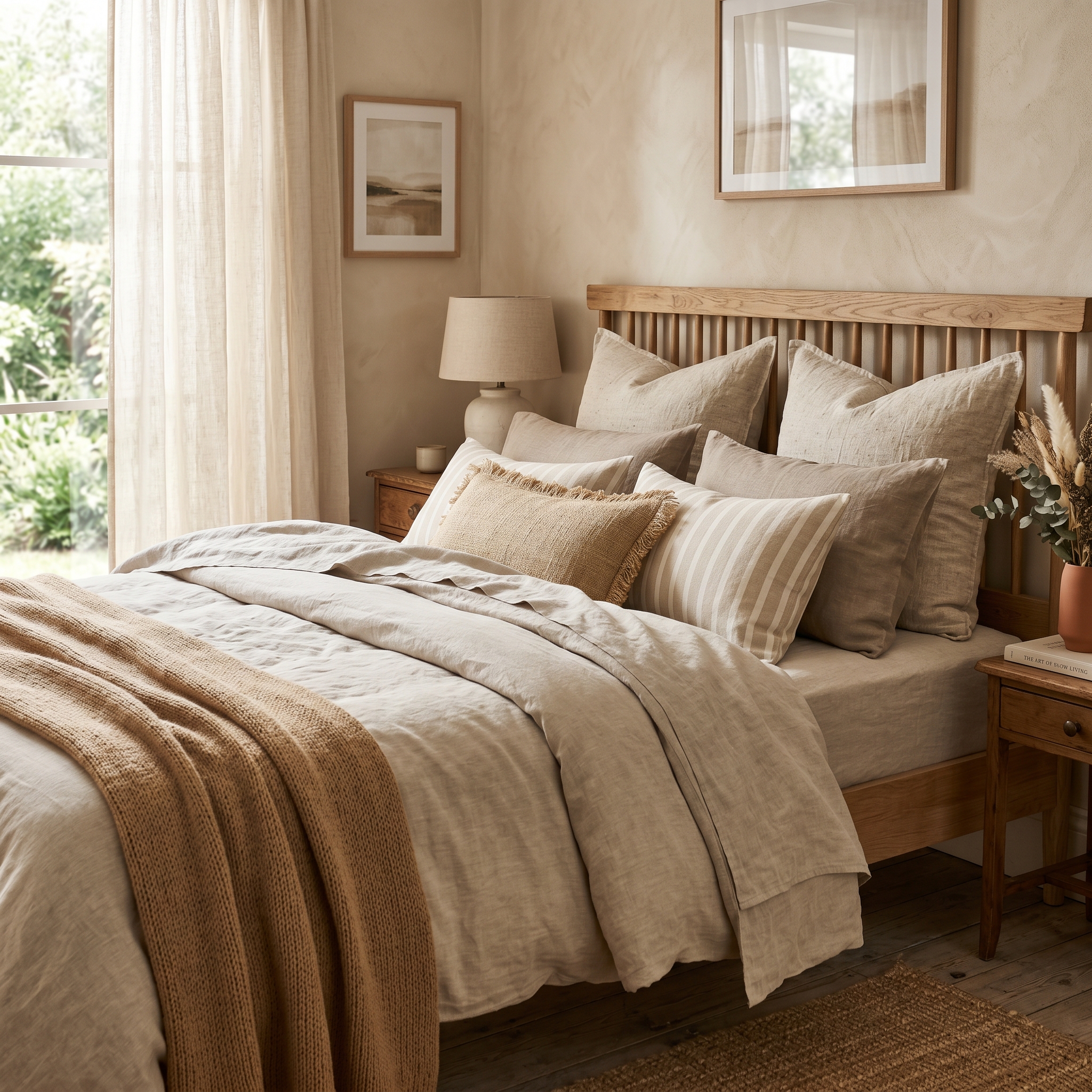 French Linen Euro Sham Pillow Covers