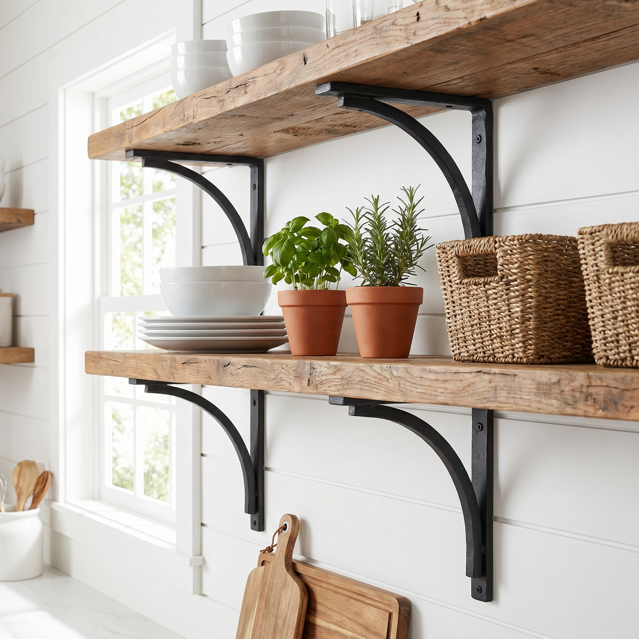 Farmhouse Open Shelving Brackets