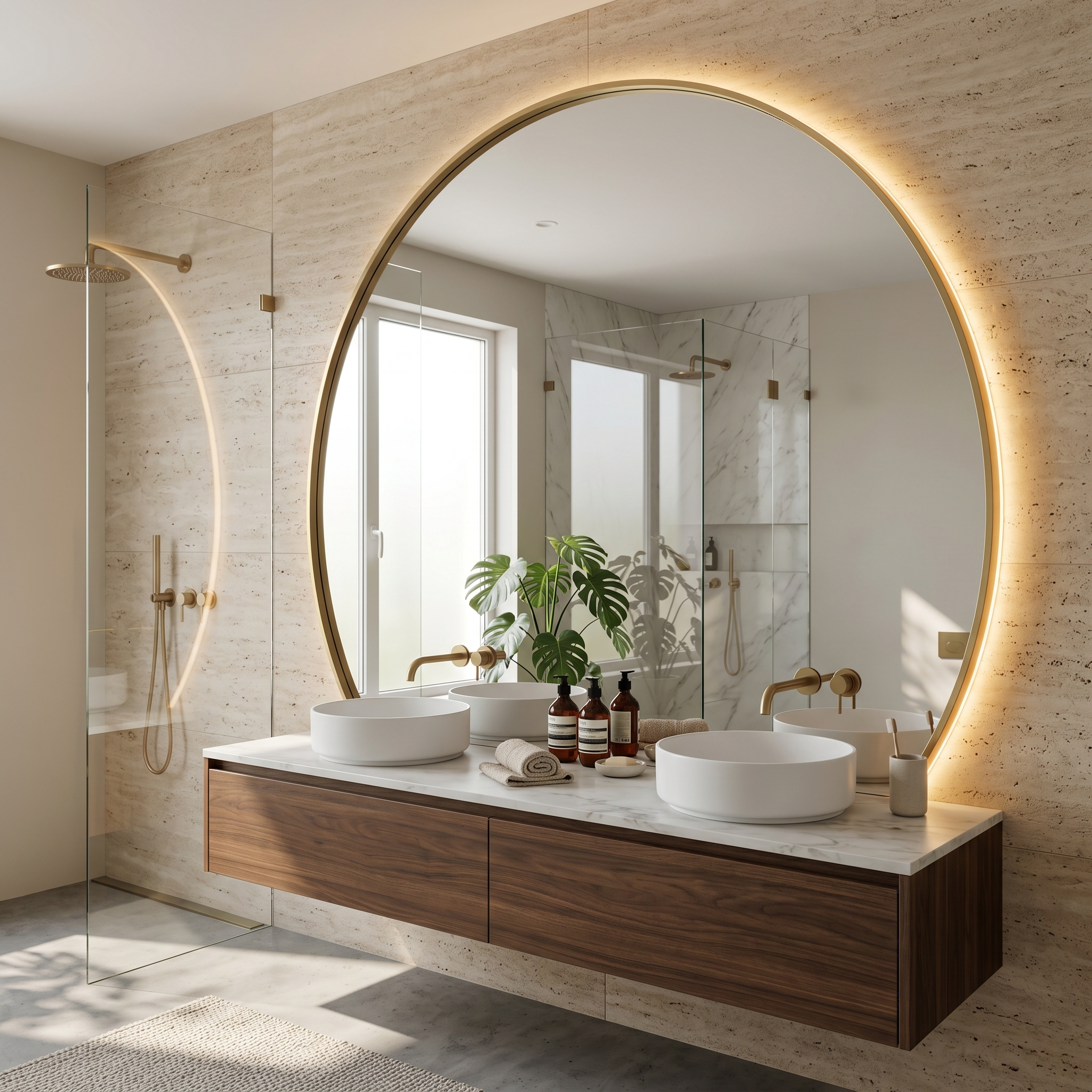 Backlit LED Bathroom Mirror with Anti-Fog