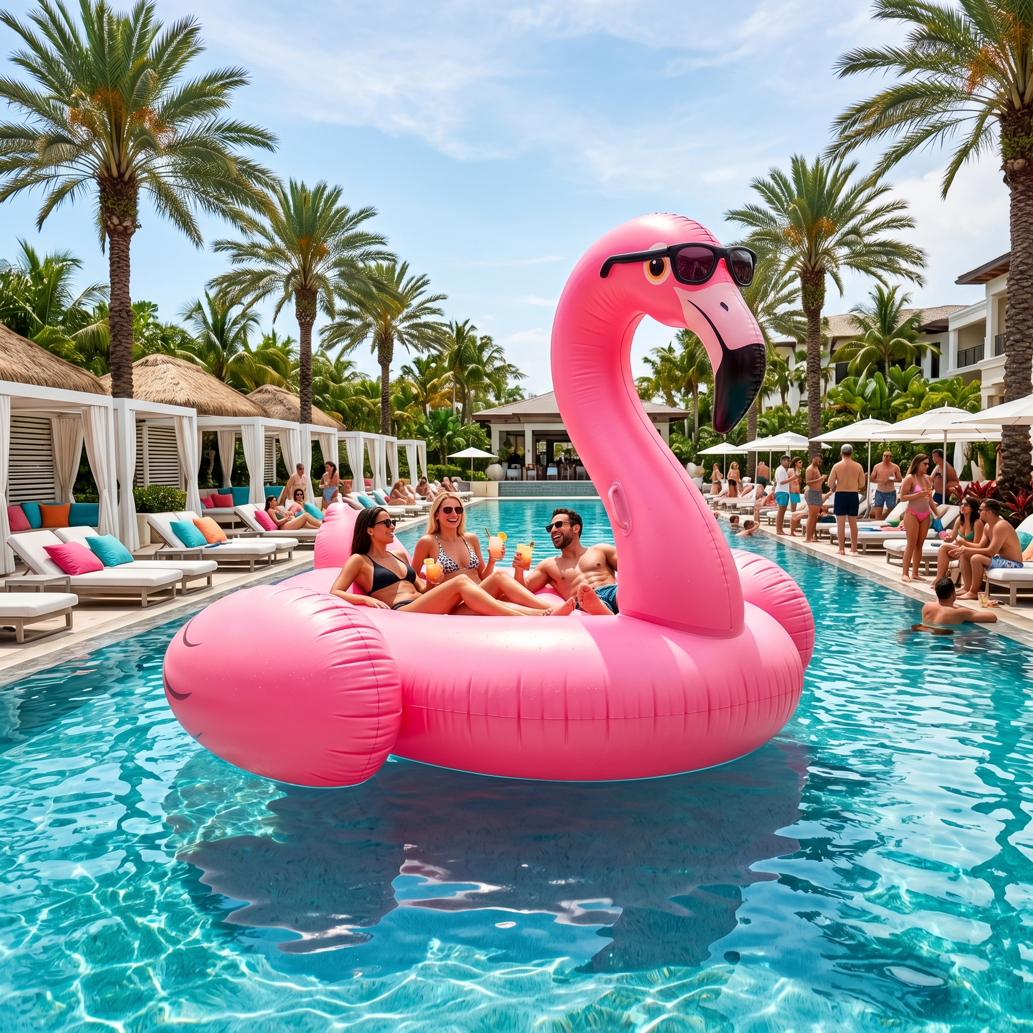 GoFloats Giant Inflatable Flamingo Pool Float