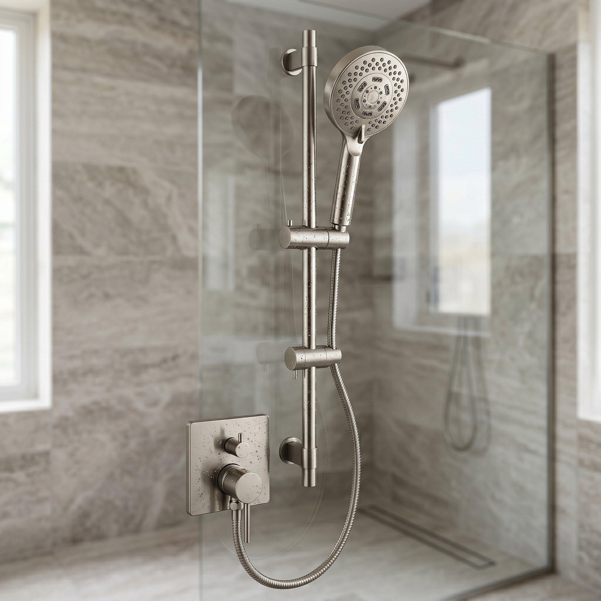 Handheld Shower System with Slide Bar