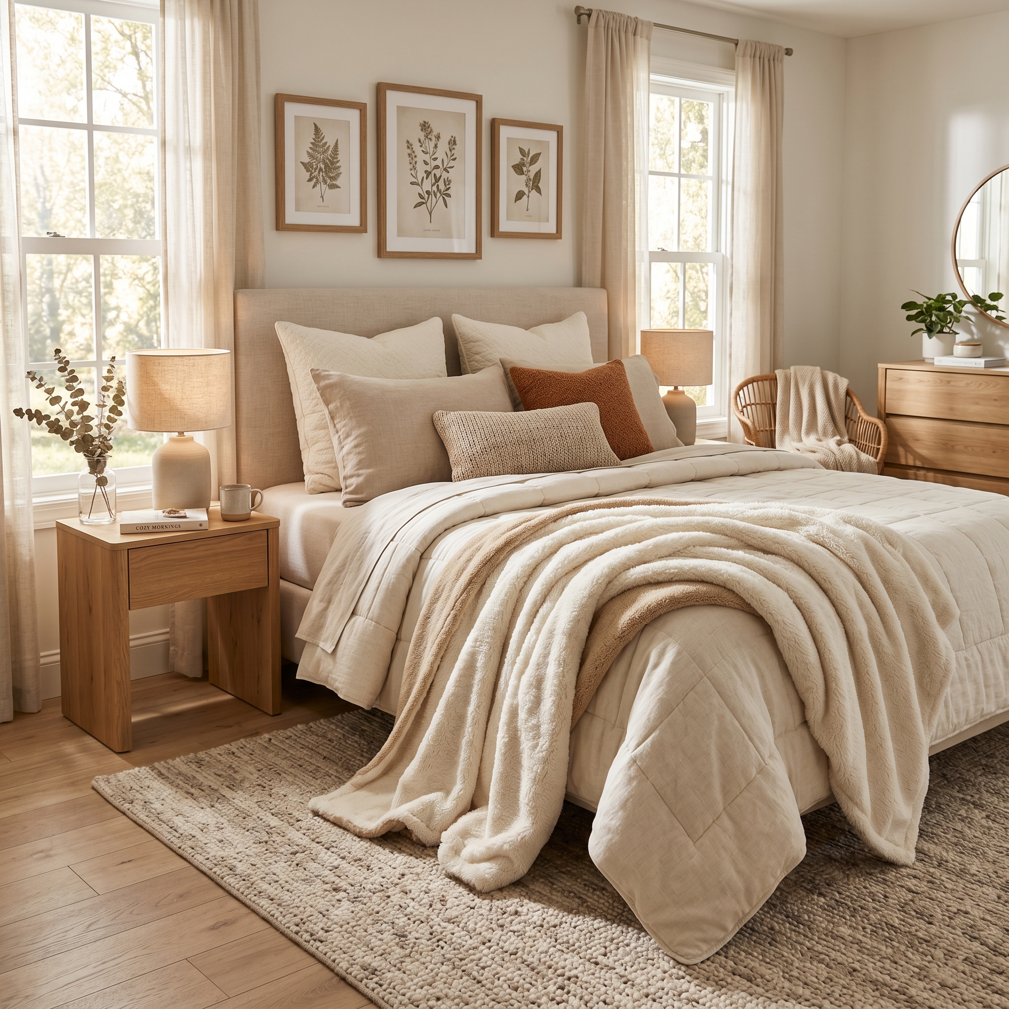 Fleece Reversible Throw Blanket