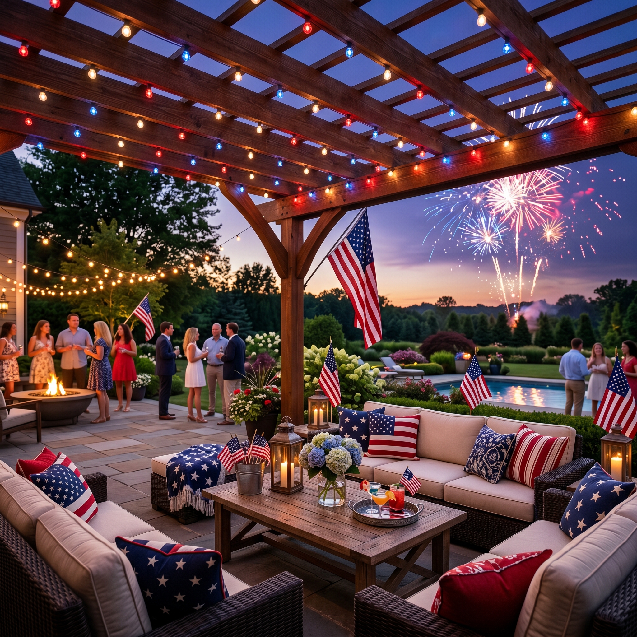 EverStar 100-Count LED Patriotic String Lights