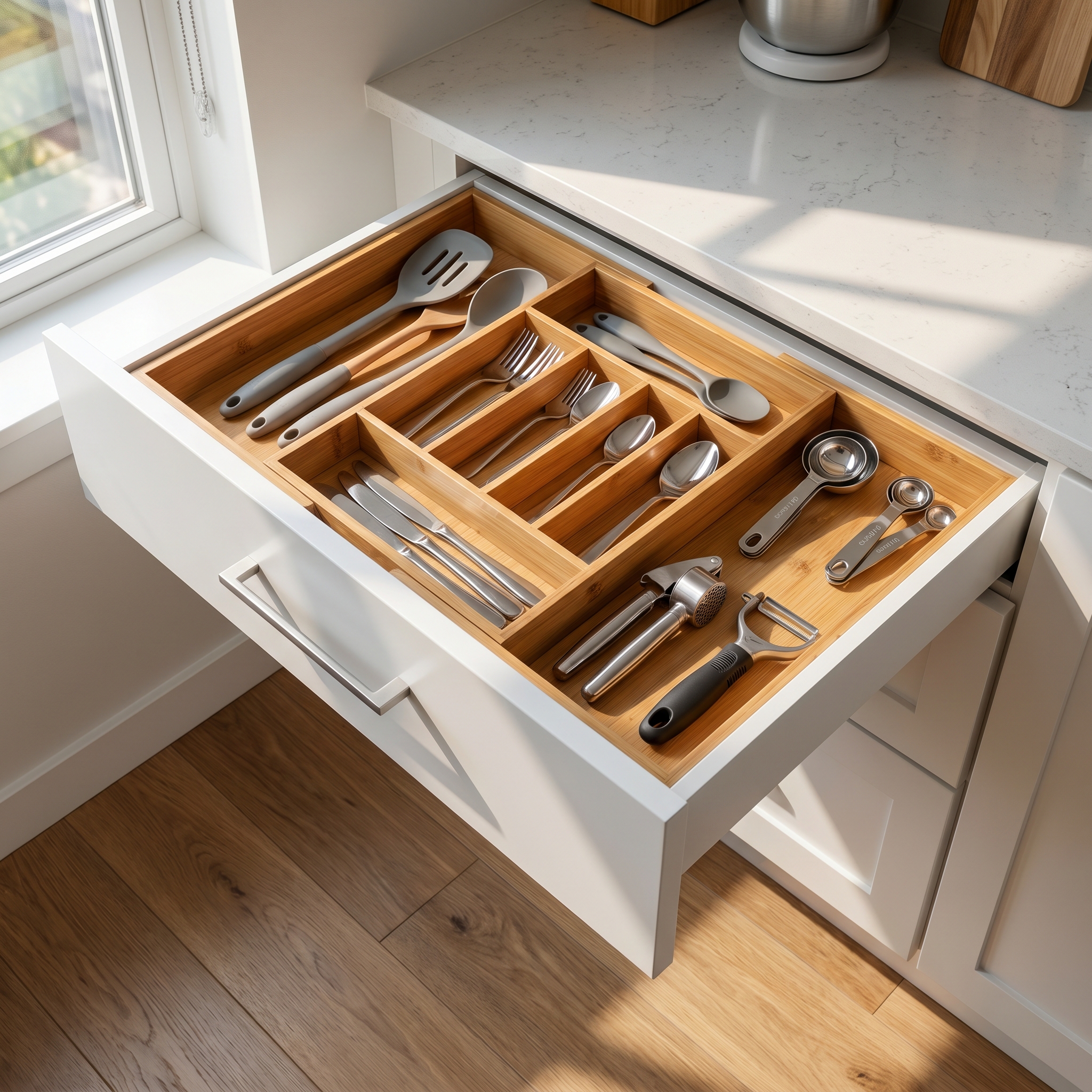 Bamboo Expandable Drawer Organizer