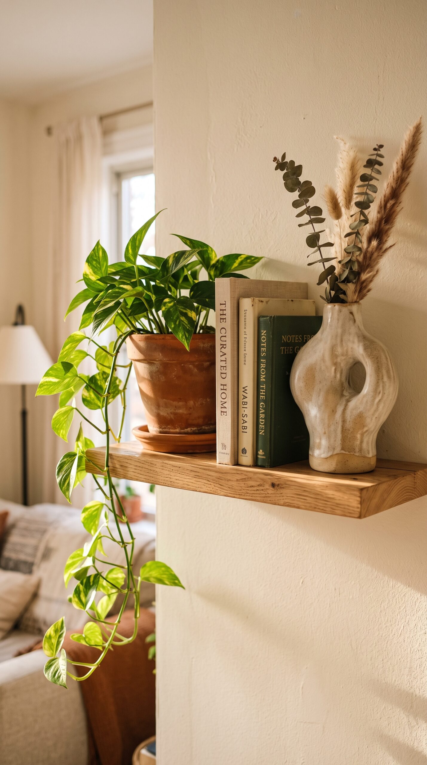 Terracotta and Mango Wood Sculptural Bud Vase Set