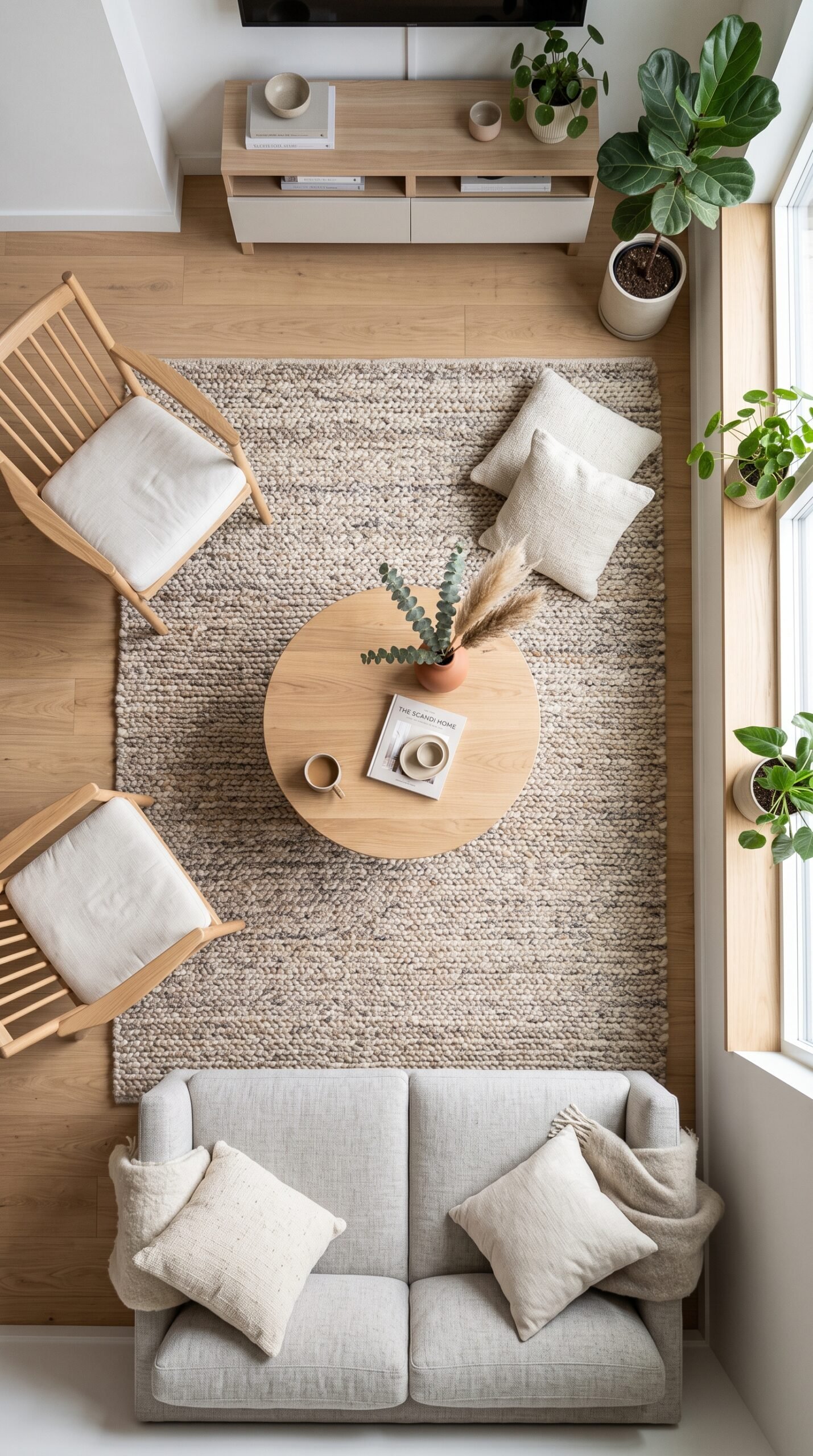 Textured Area Rug for Small Living Rooms