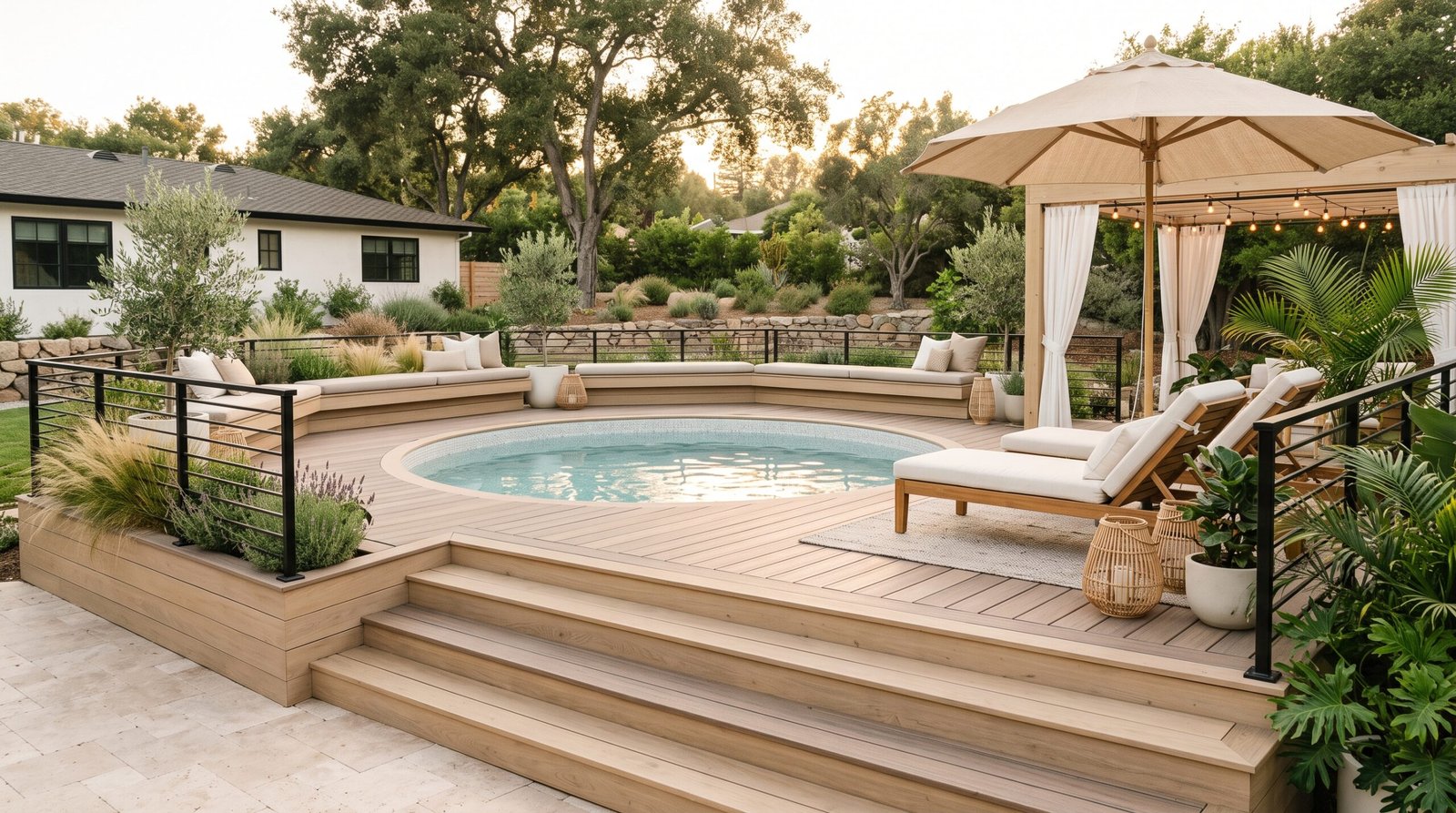 Read more about the article Above Ground Pool Deck Ideas That Instantly Upgrade Your Backyard