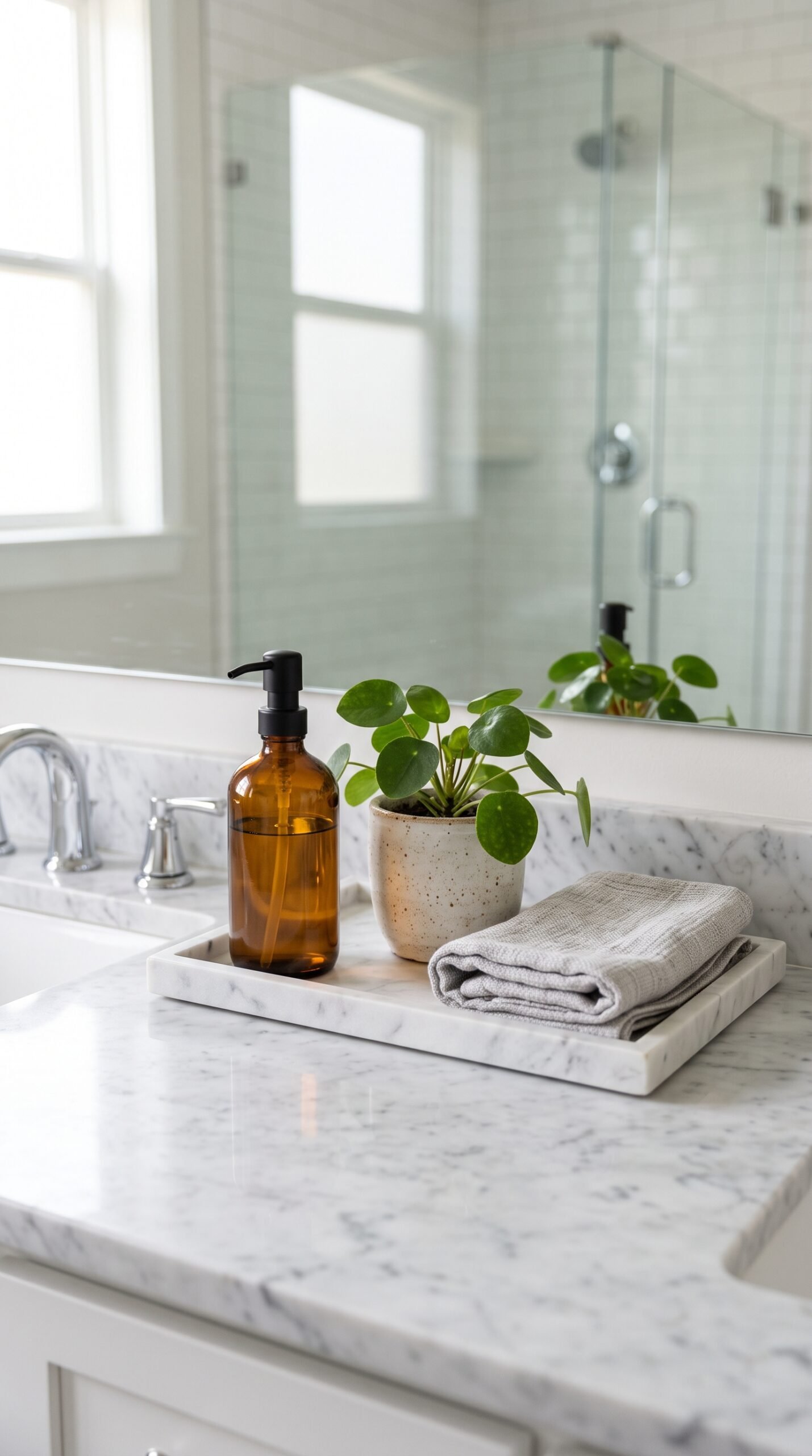 Compact Bathroom Accessory Set