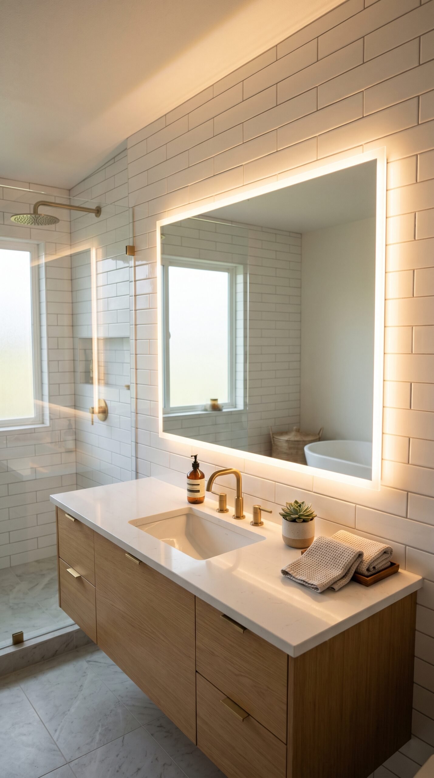 Minimalist LED Bathroom Mirror