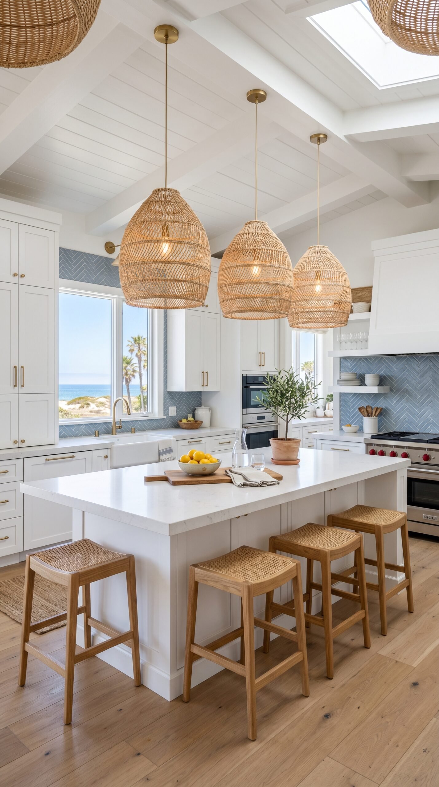 Rattan Pendant Light (Woven Bamboo Shade)