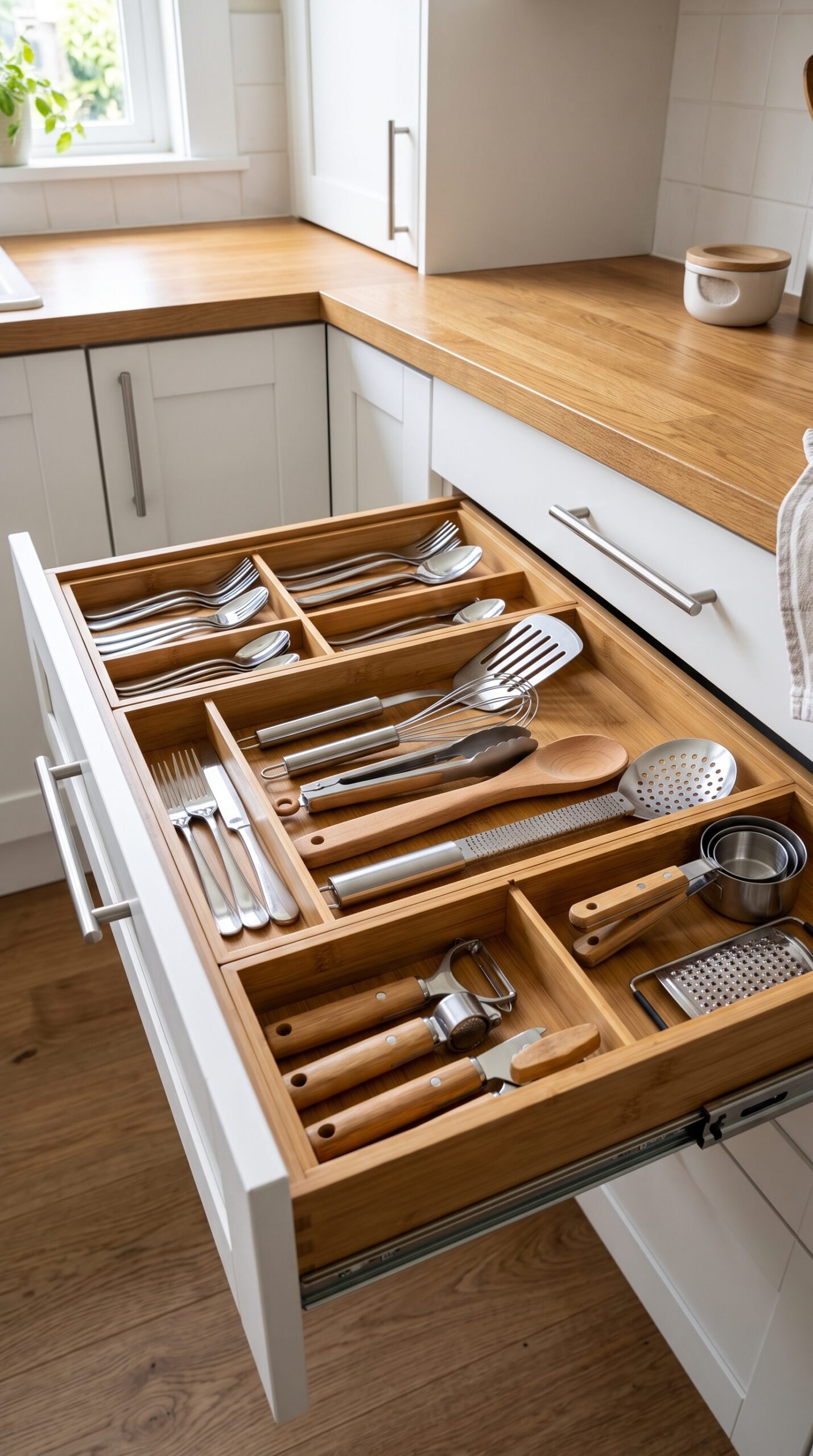 Bamboo Expandable Drawer Organizer