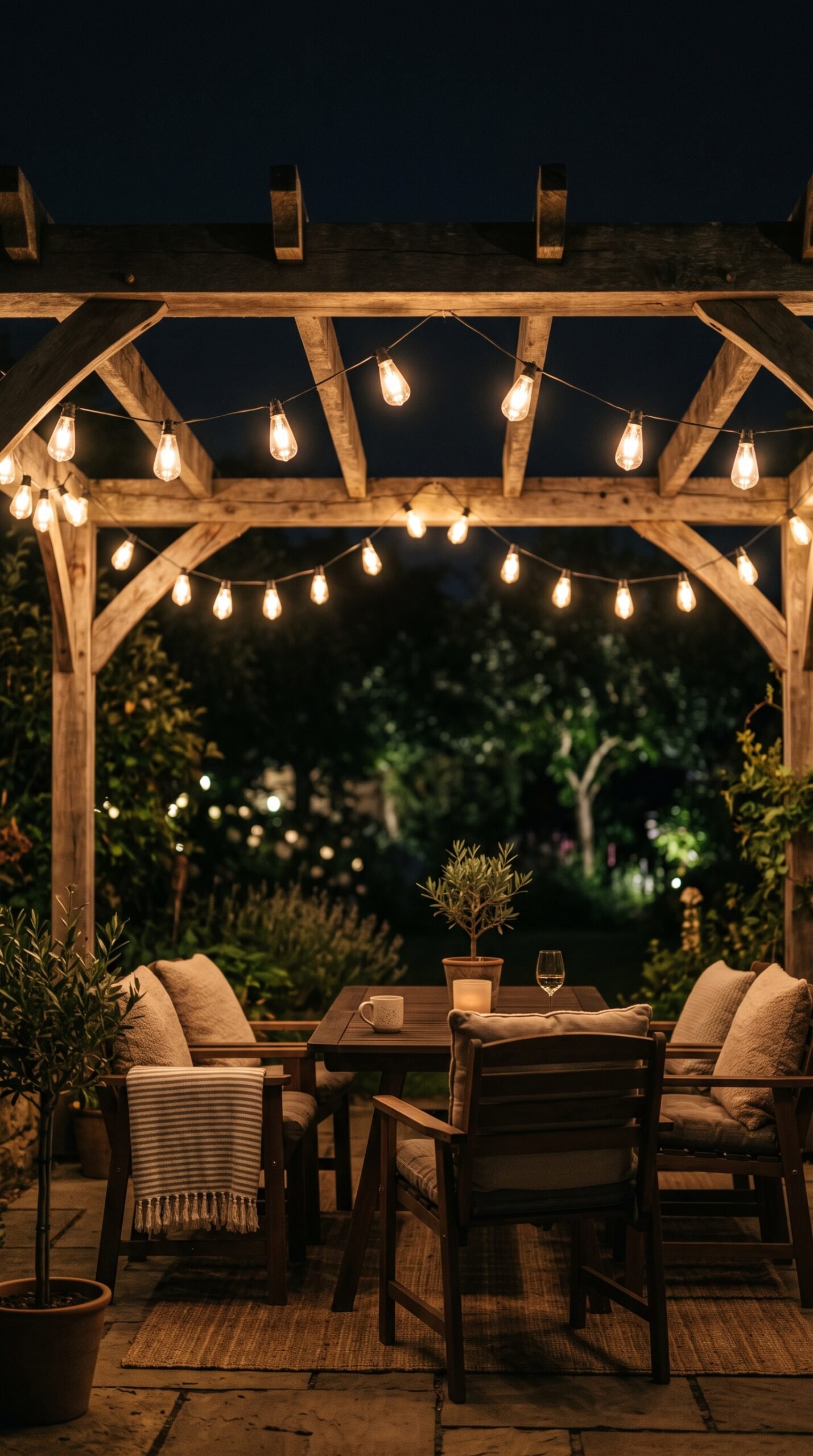 Outdoor String Lights S14 Bulbs 48ft
