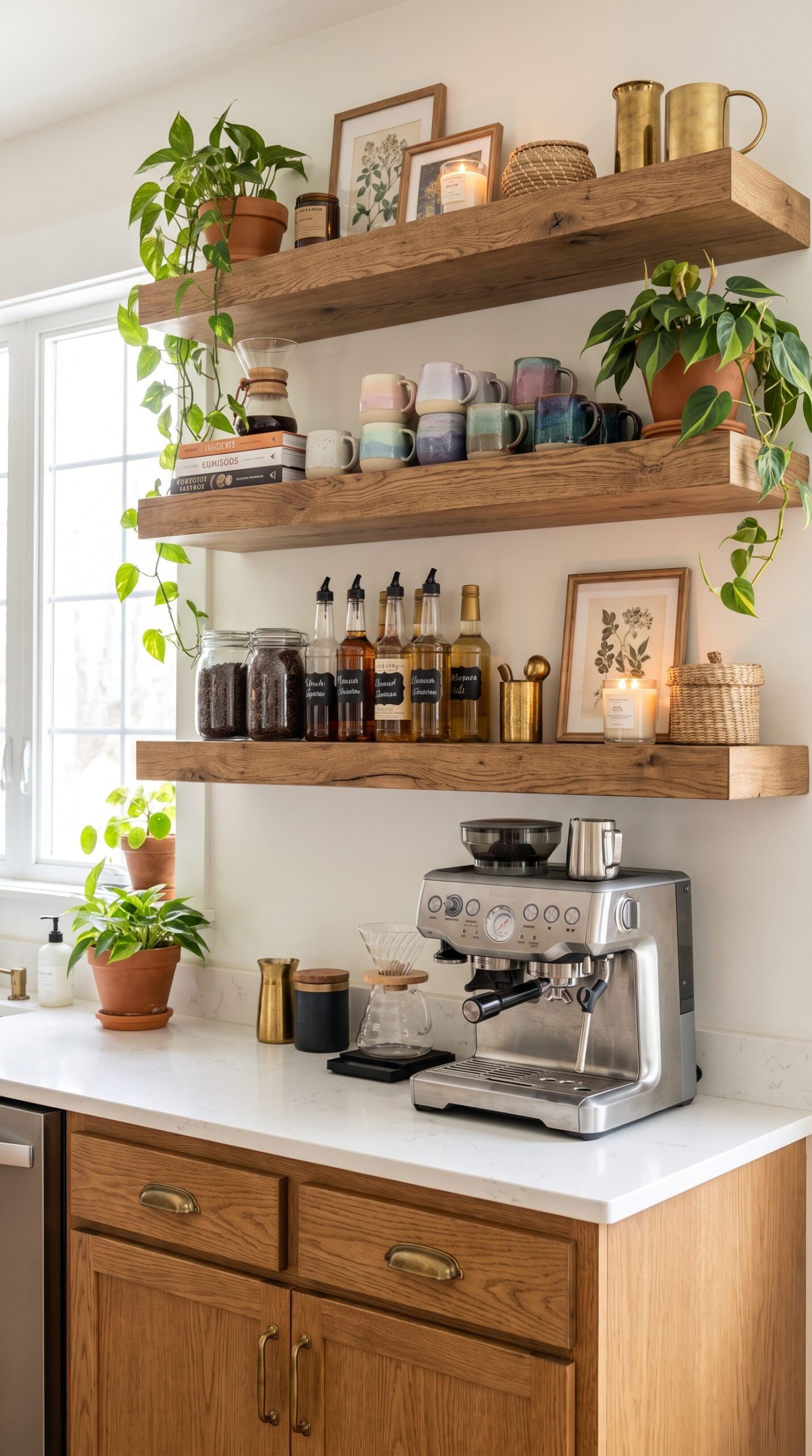 Floating Wall Shelf Set with Invisible Brackets