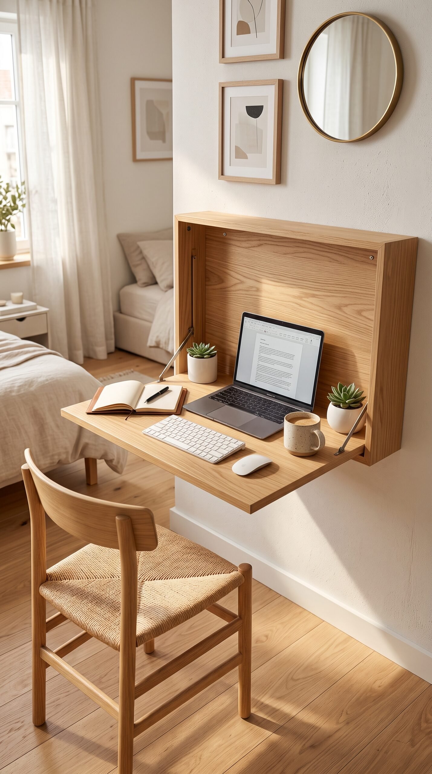 Floating Wall-Mounted Folding Desk