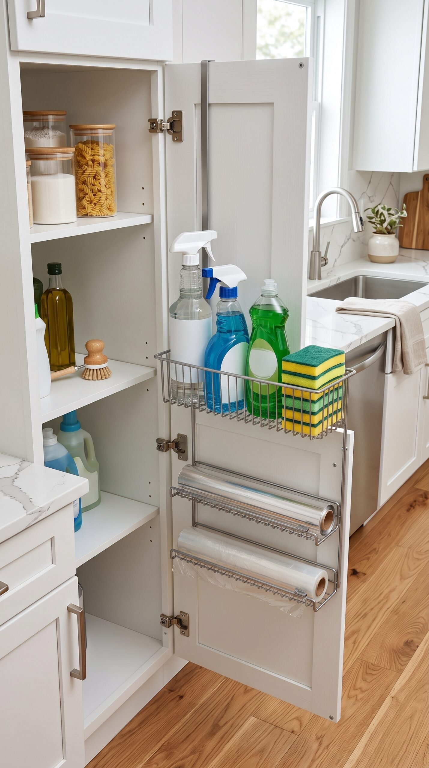 Over-the-Cabinet-Door Organizer Rack