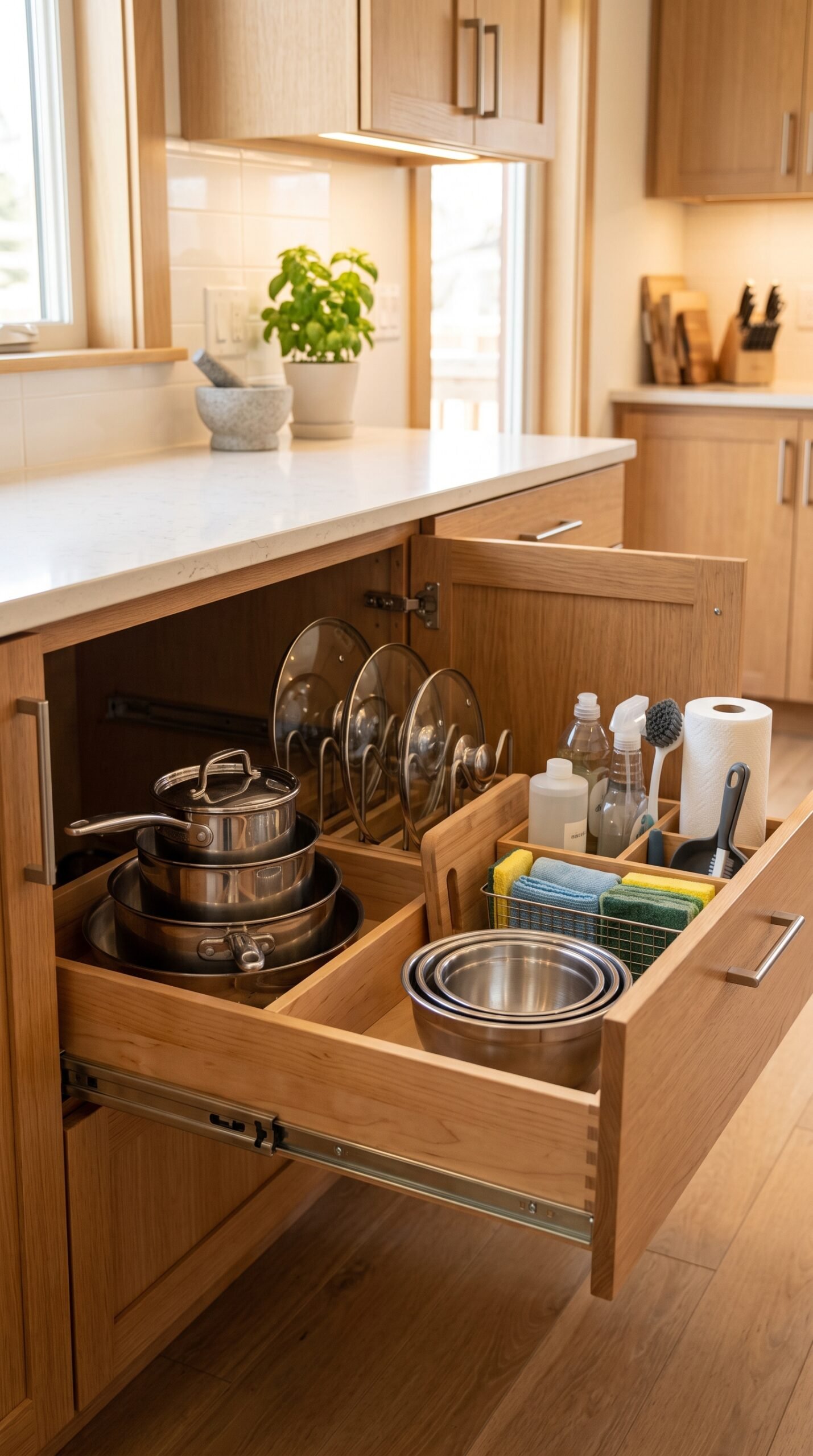 Pull-Out Cabinet Drawer Organizer