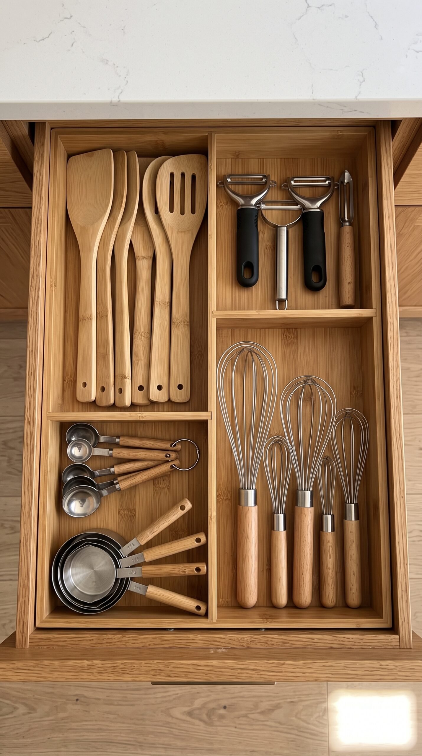 Bamboo Drawer Dividers Set