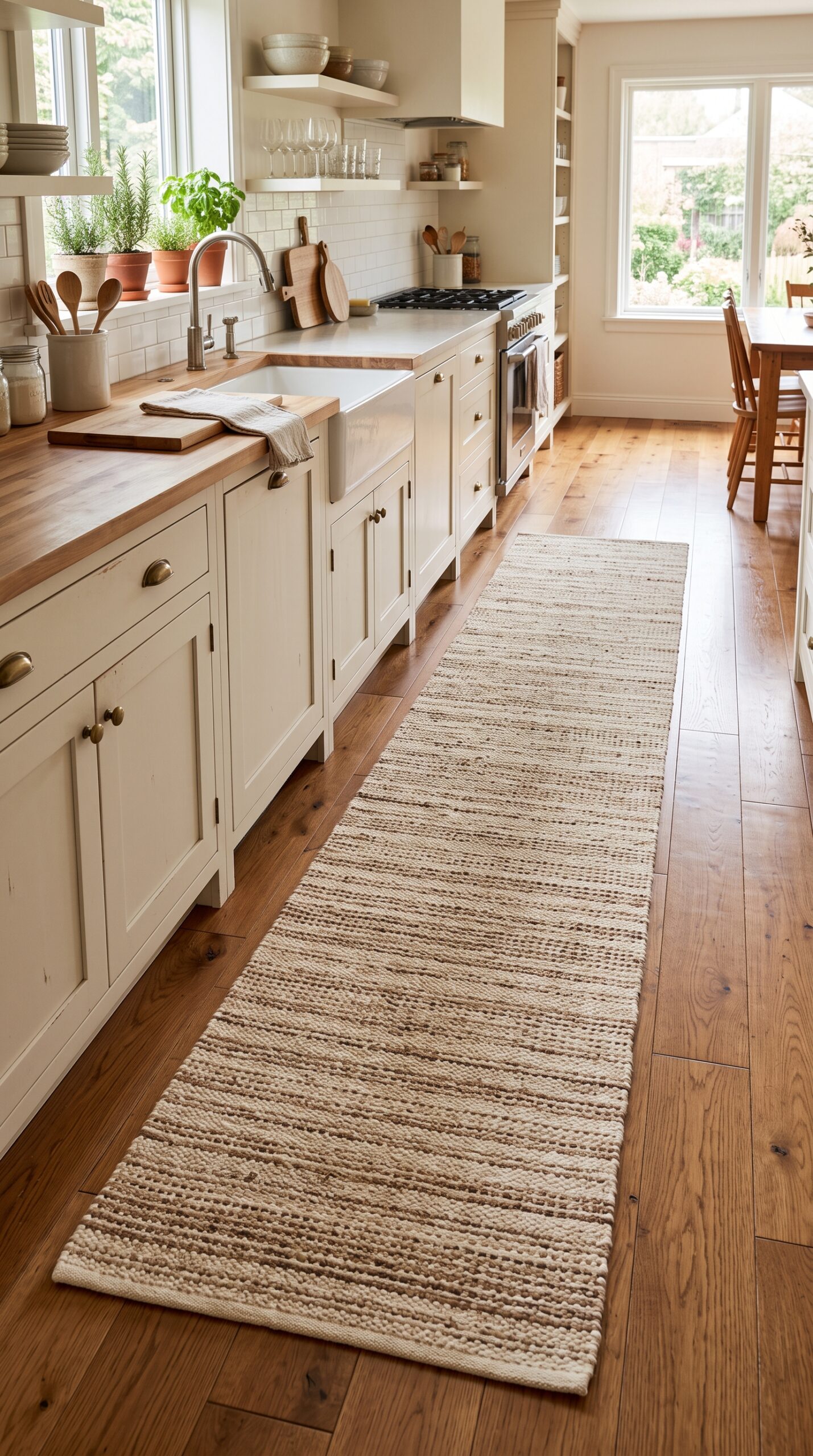 Woven Cotton Kitchen Runner Rug