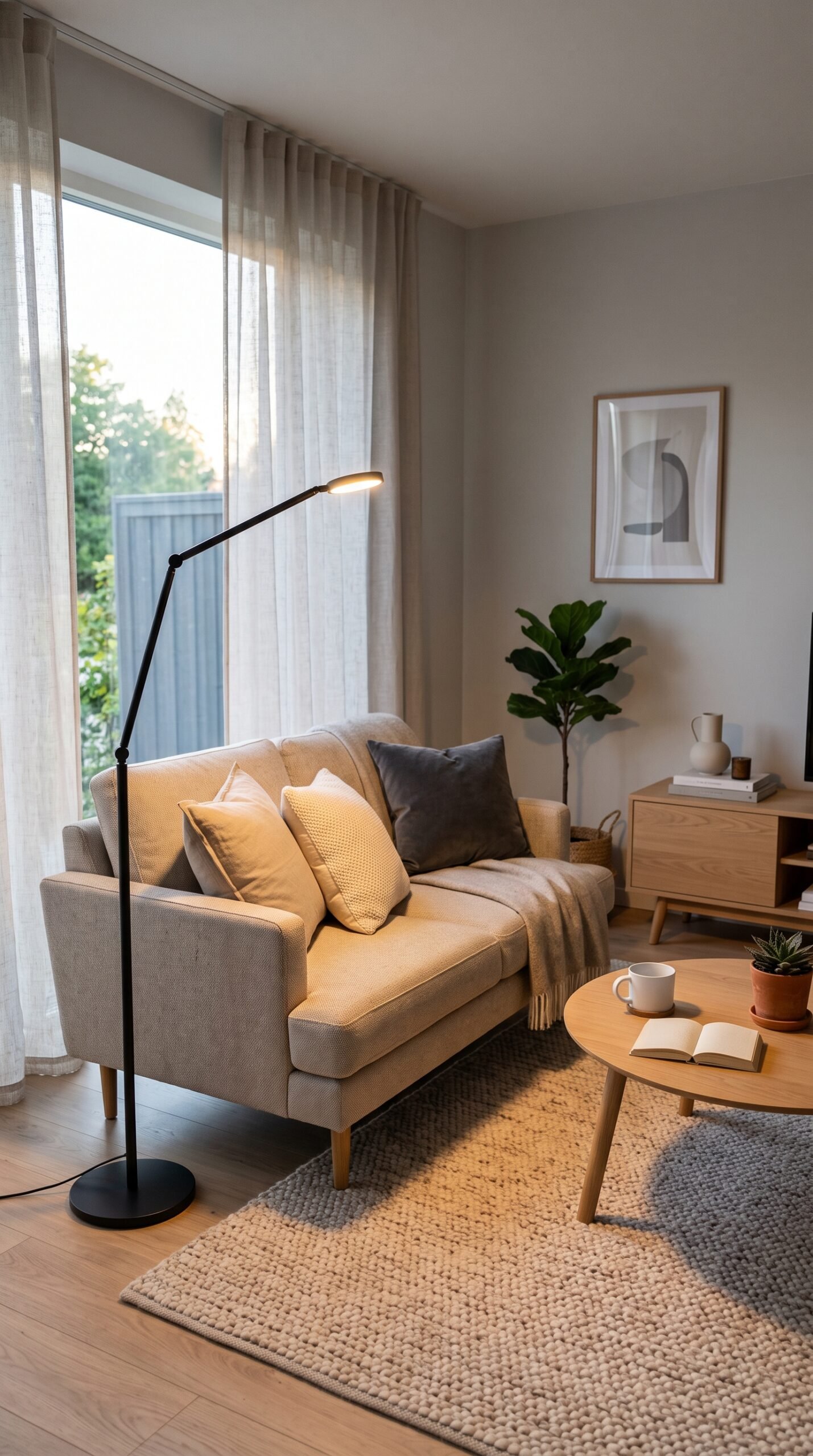 LED Floor Lamp with Adjustable Arm