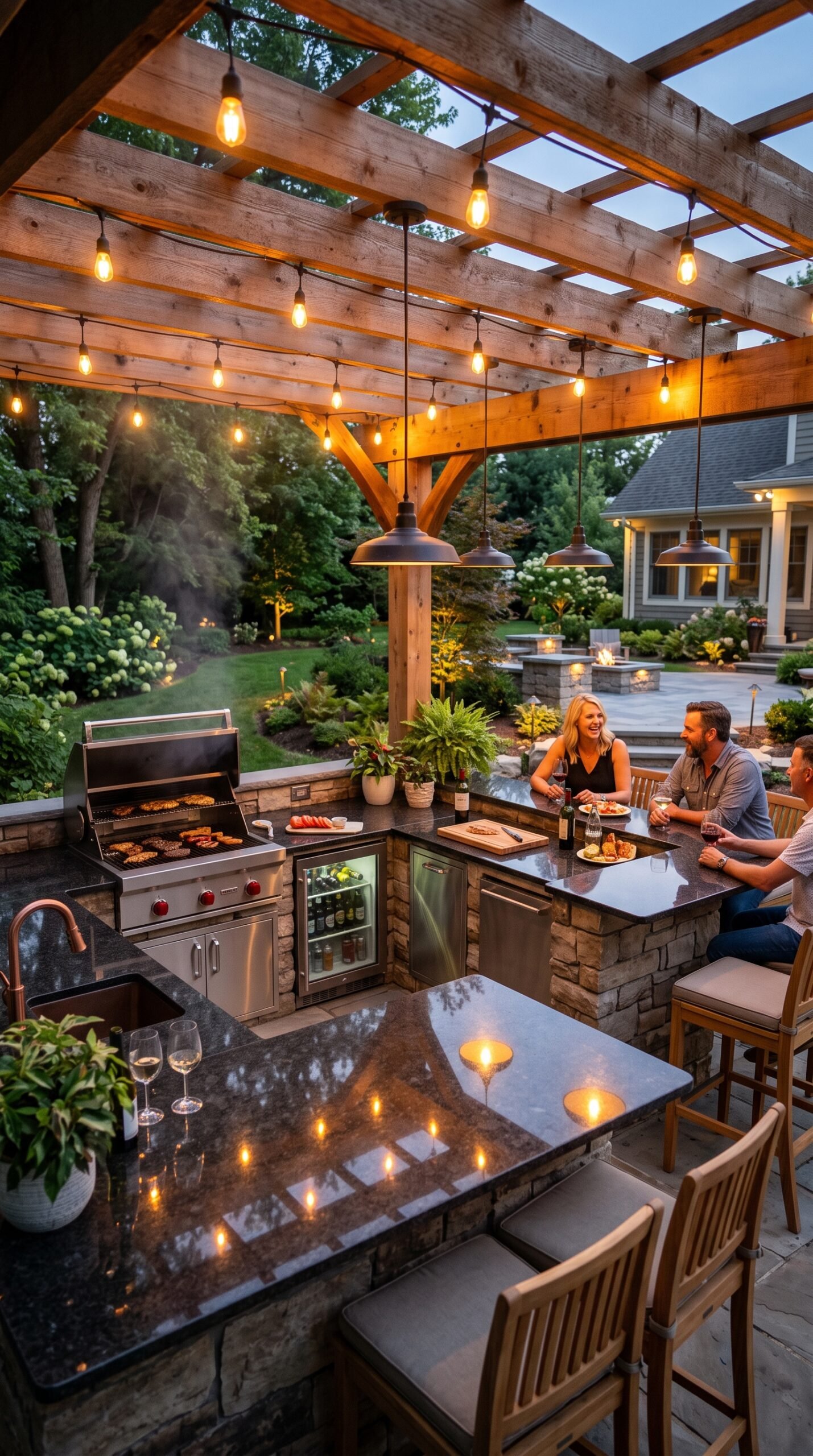 Outdoor Bar Serving Cart