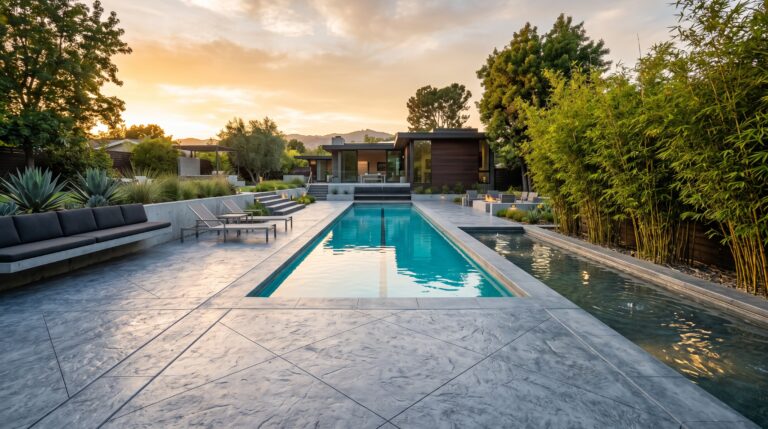 10 Brilliant Concrete Pool Deck Ideas That Feel Sleek, Modern and Cool Underfoot