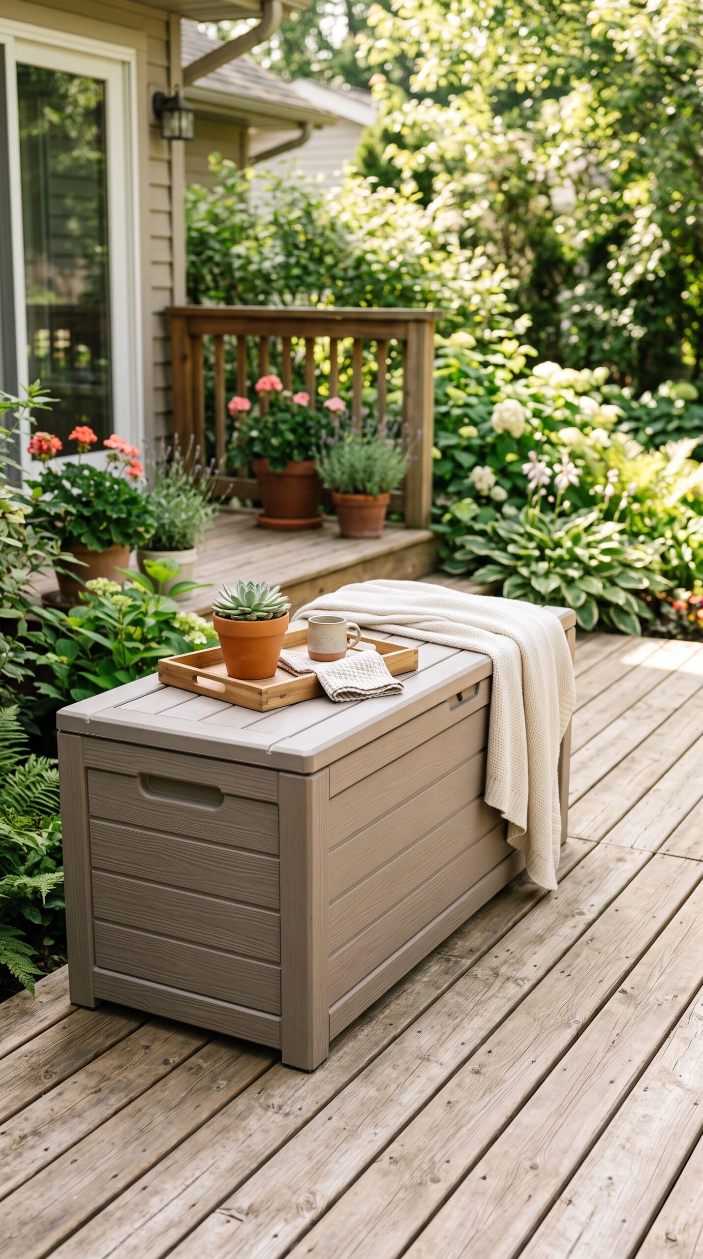 Suncast Mega Deck Box 150 Gallon