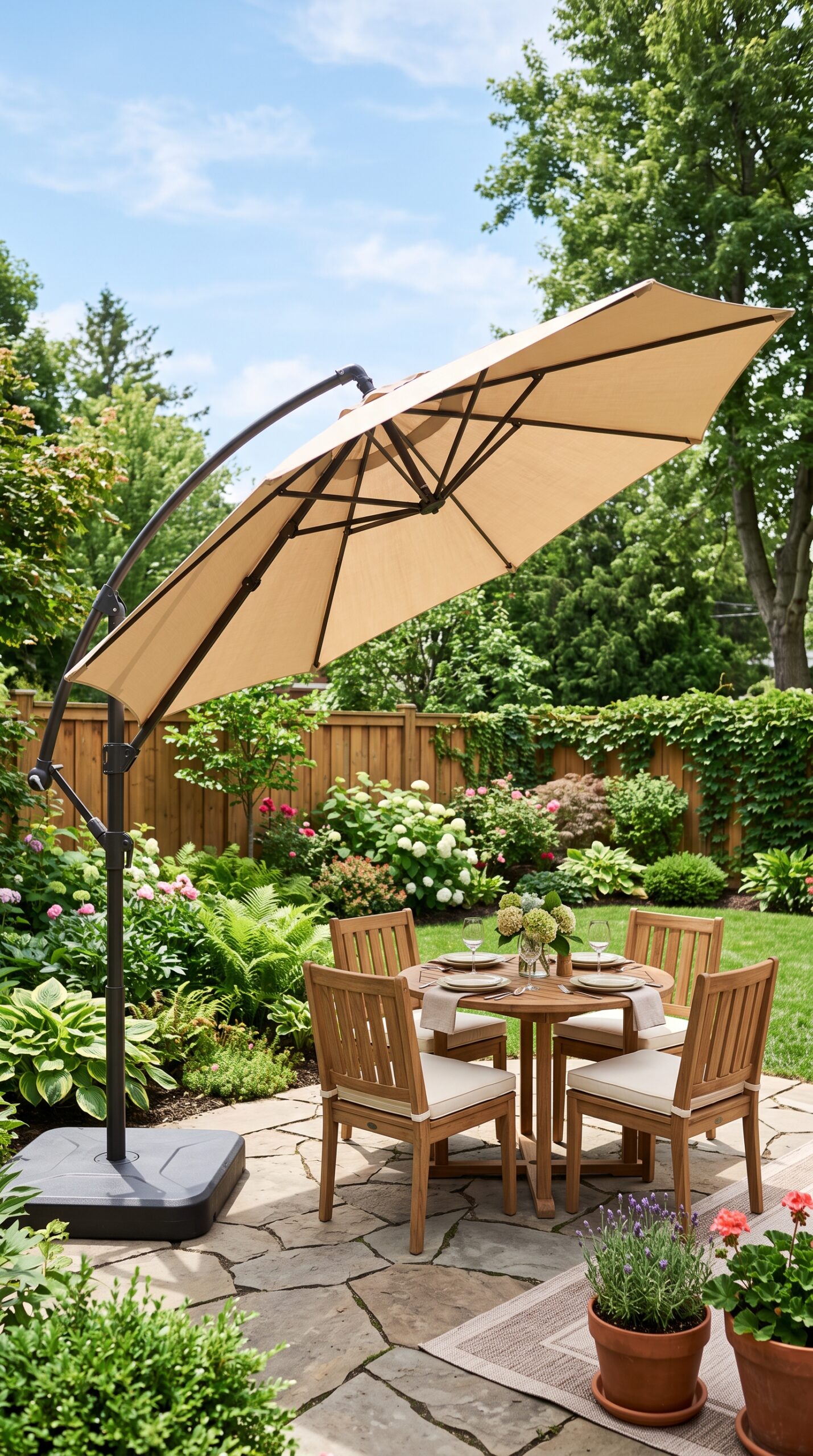 Hampton Bay 11 ft. Offset Patio Umbrella