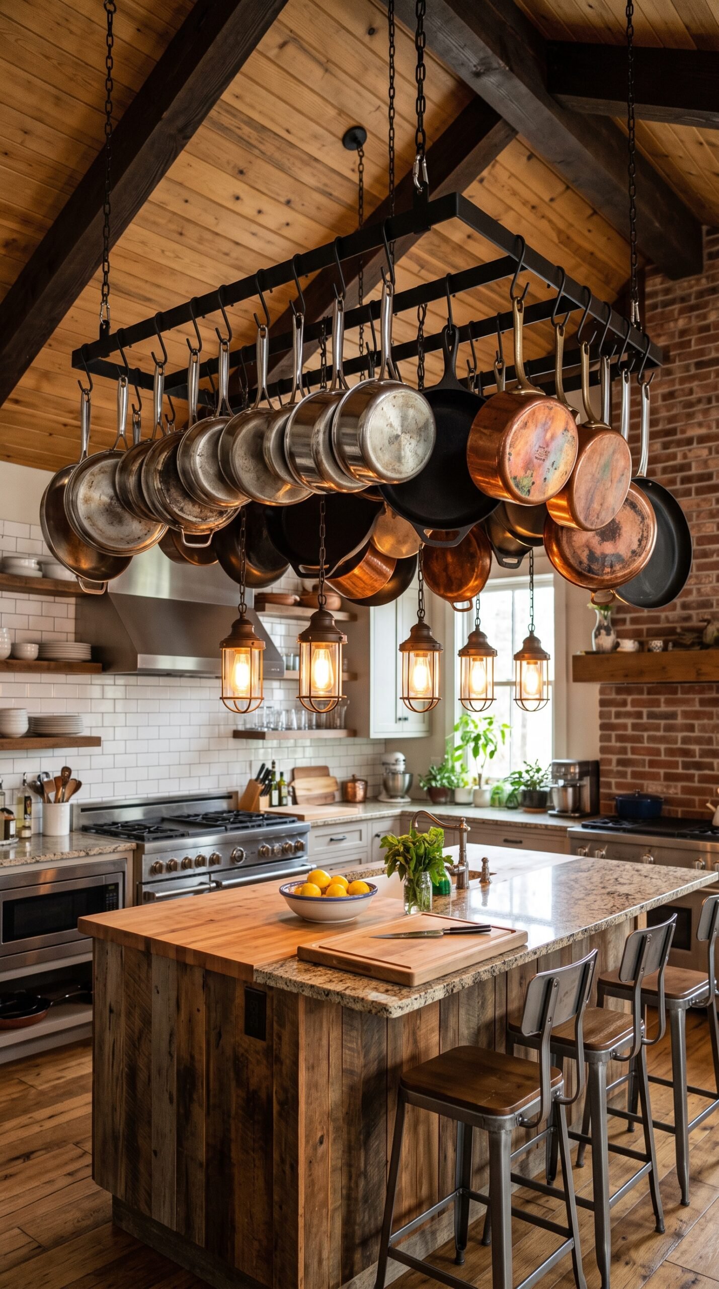 Hanging Pot Rack Ceiling Mount