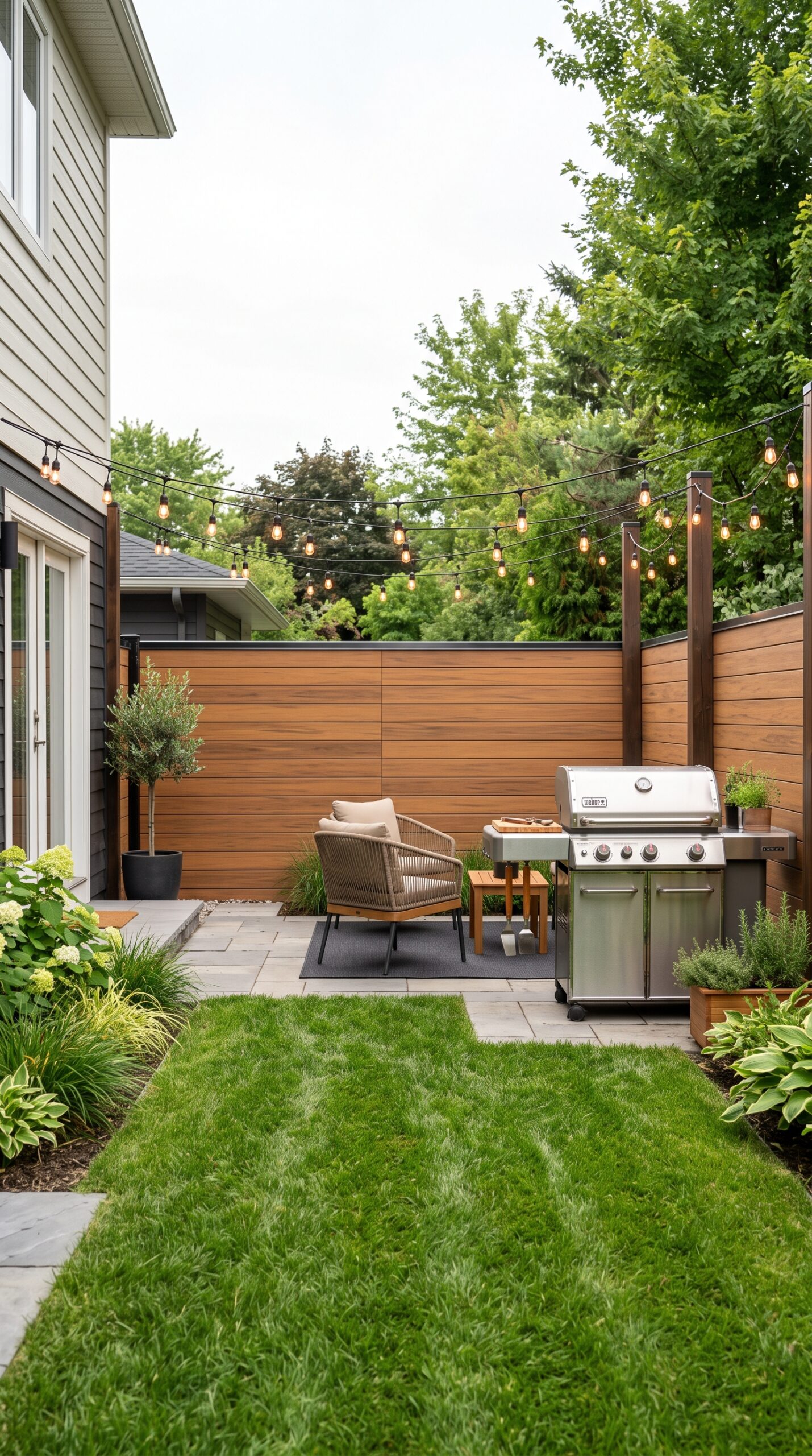 Faux Wood Composite Privacy Screen Panel