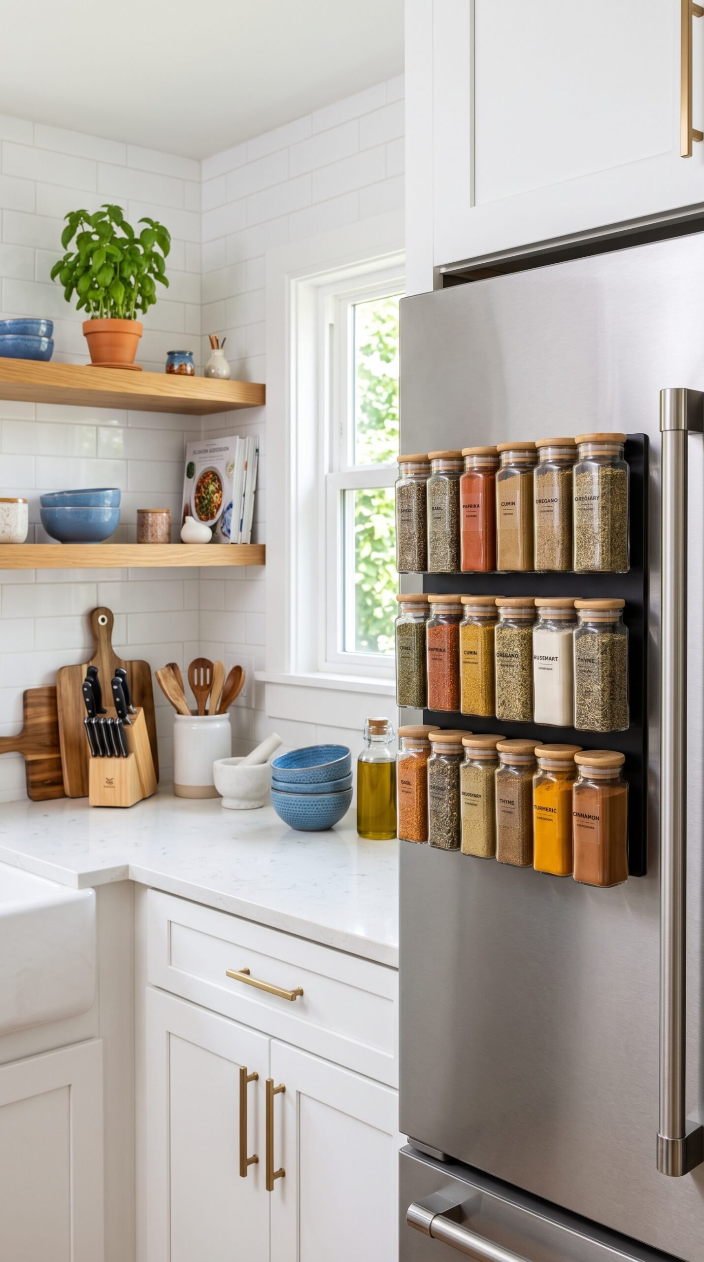 Magnetic Spice Rack Wall Mount Set