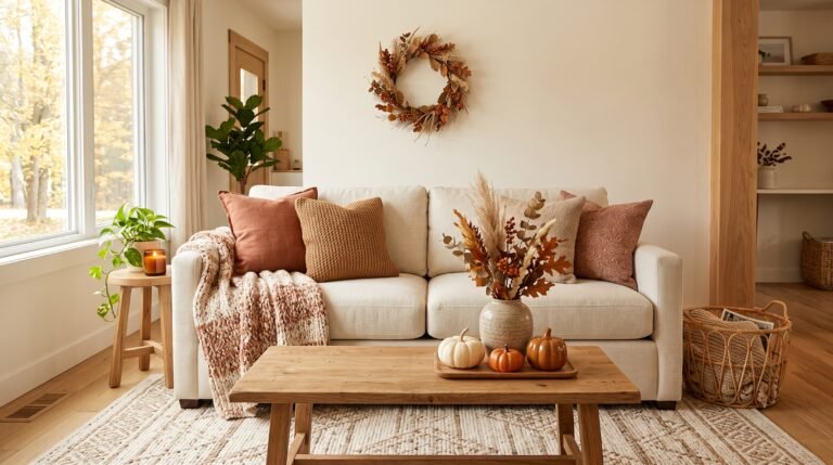 Fall Living Room Decor for Beginners: Zero Styling Skills Needed
