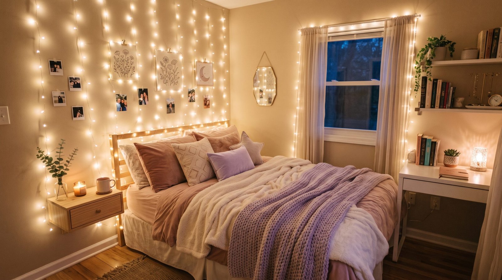 You are currently viewing Tiny Room, Big Dreams: Fairy Light Ideas for Teen Girl Bedrooms