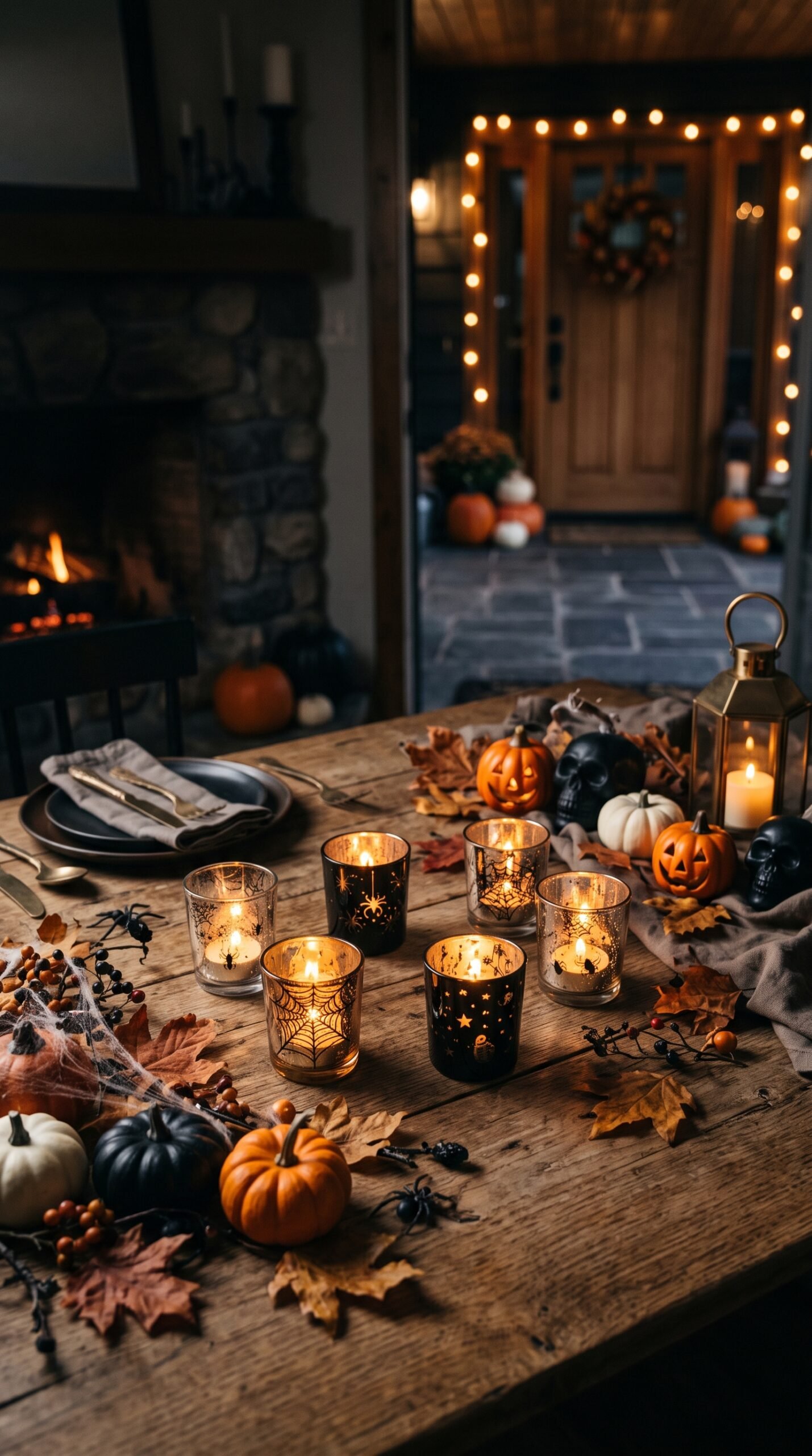 Halloween Tea Light Candle Holders Set of 6, Votive Candle Holders