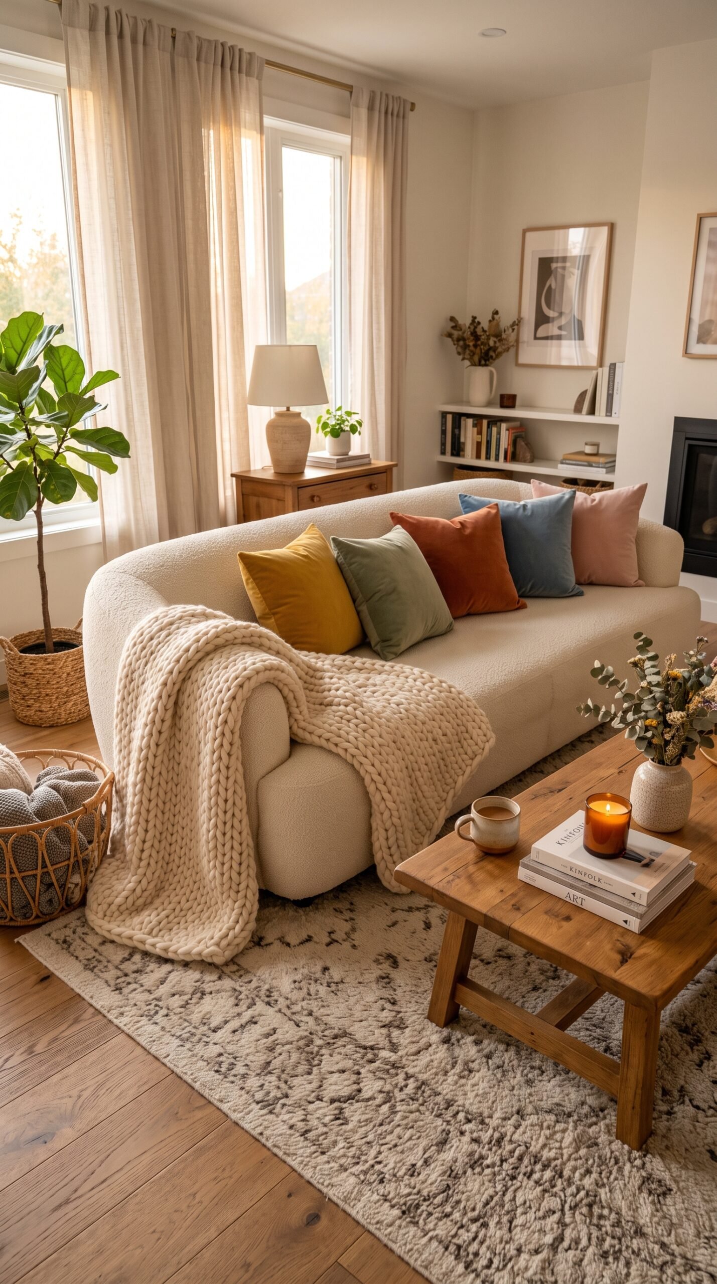 Chunky Knit Throw Blanket